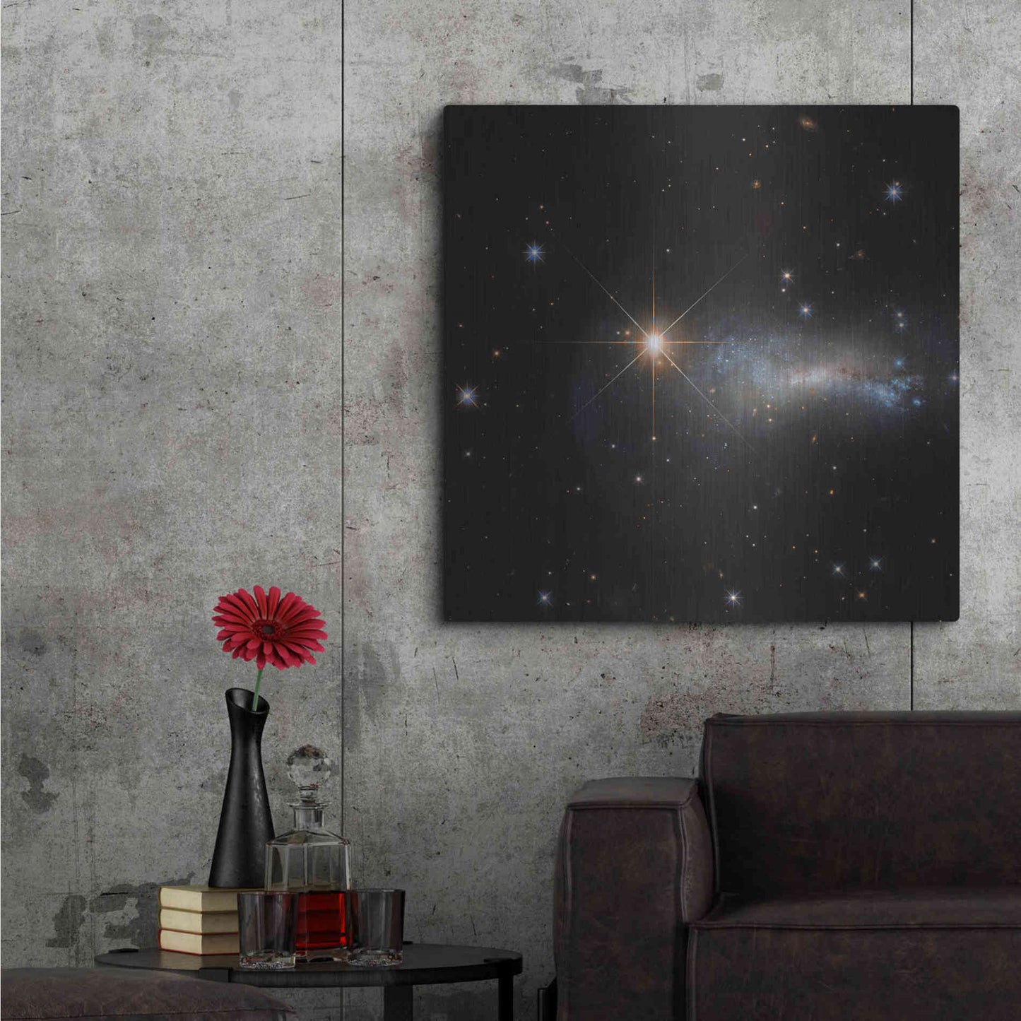 Luxe Metal Art 'Outshine' Hubble Space Telescope Metal Wall Art,36x36