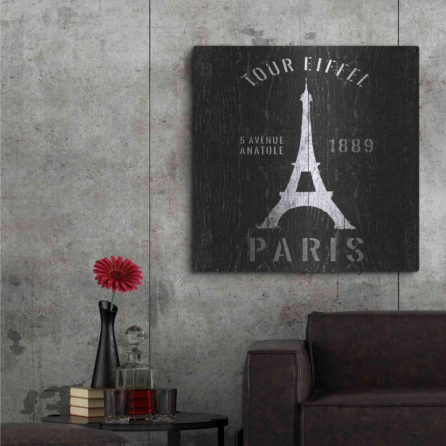 Luxe Metal Art 'Refurbished Eiffel Tower' by Wild Apple Portfolio, Metal Wall Art,36x36