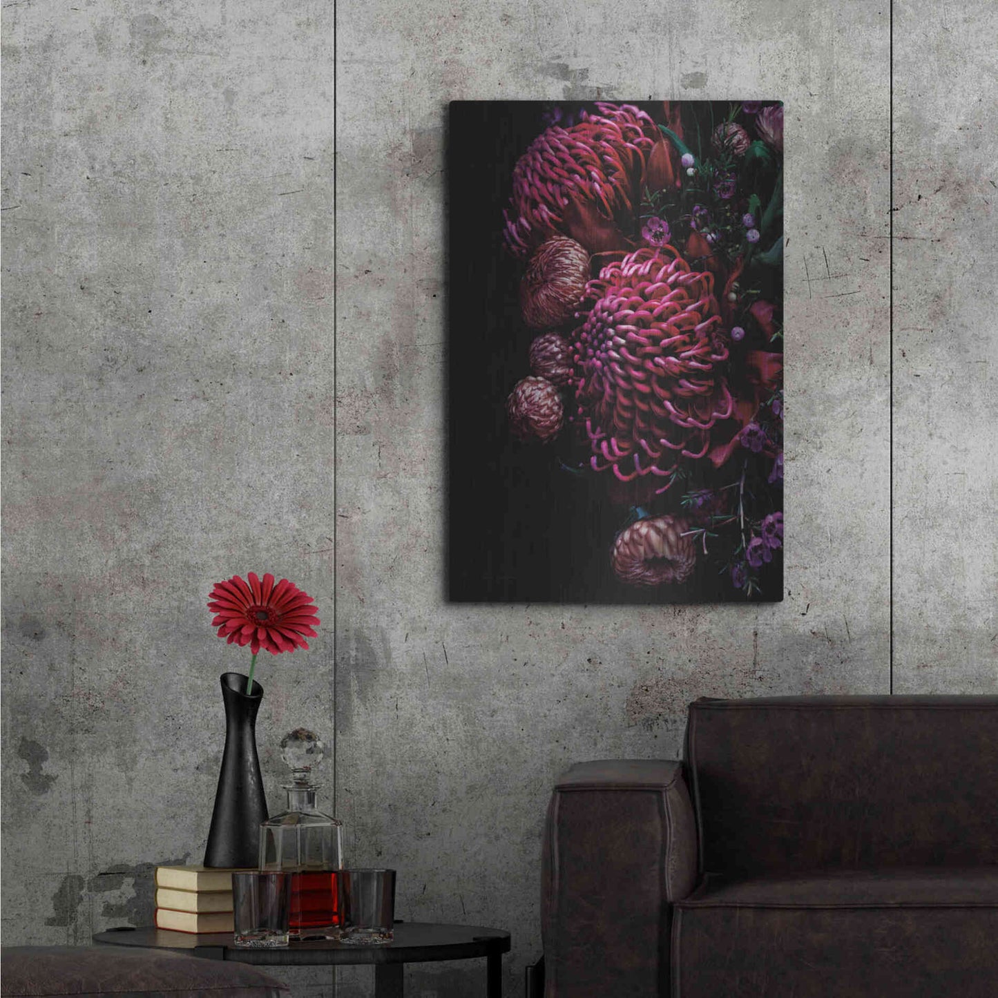 Luxe Metal Art 'Waratah Bouquet' by Elise Catterall, Metal Wall Art,24x36