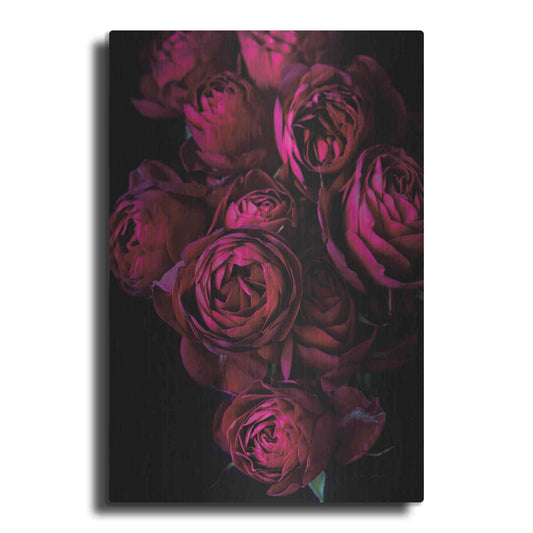 Luxe Metal Art 'Cabbage Roses' by Elise Catterall, Metal Wall Art