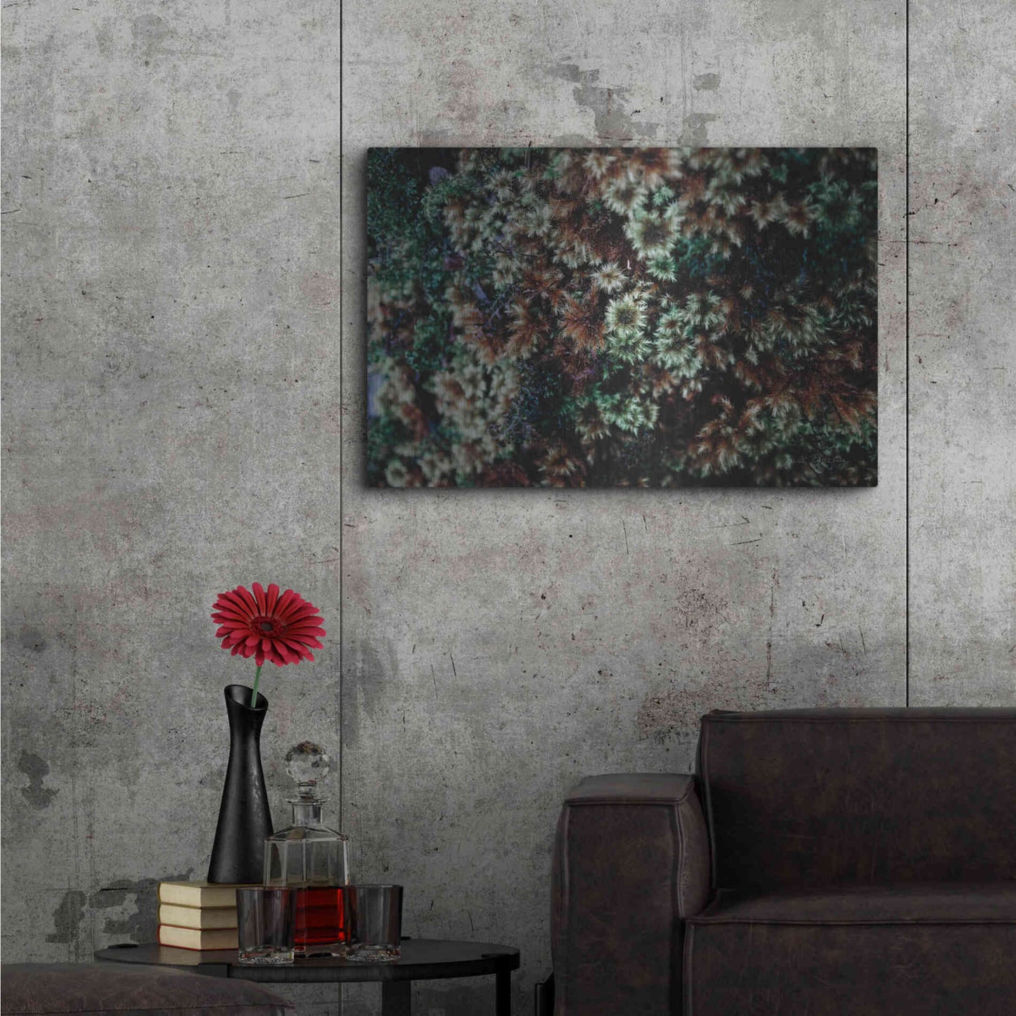 Luxe Metal Art 'Moss Detail' by Elise Catterall, Metal Wall Art,36x24