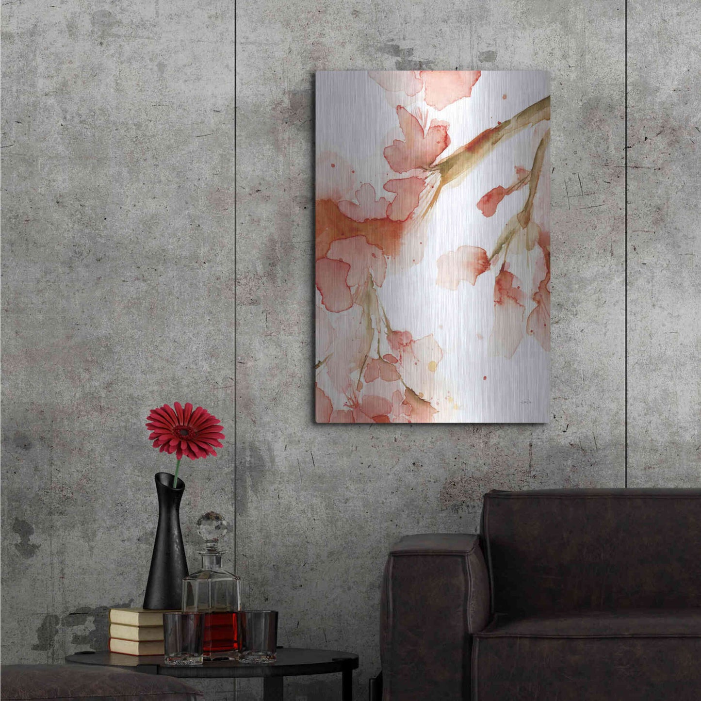 Luxe Metal Art 'Blossom I Crop' by Katrina Pete, Metal Wall Art,24x36