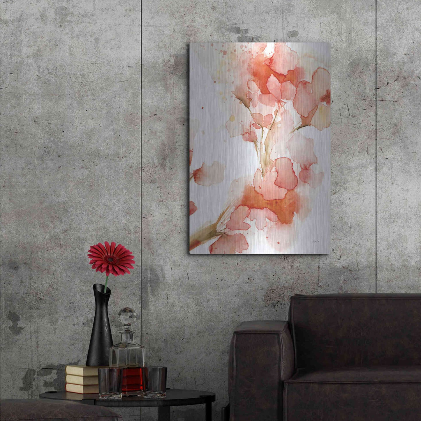 Luxe Metal Art 'Blossom II Crop' by Katrina Pete, Metal Wall Art,24x36