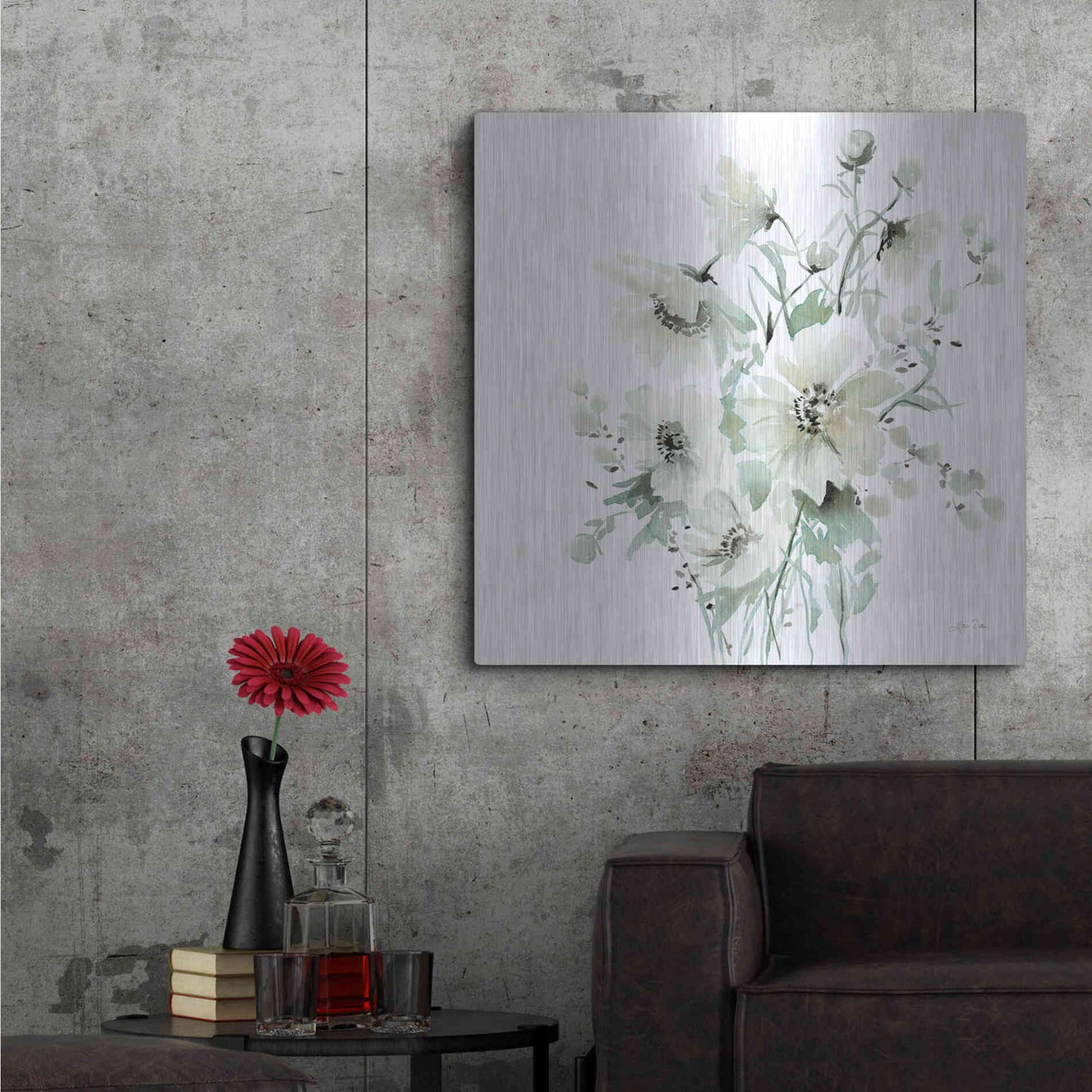 Luxe Metal Art 'Secret Garden Bouquet I' by Katrina Pete, Metal Wall Art,36x36
