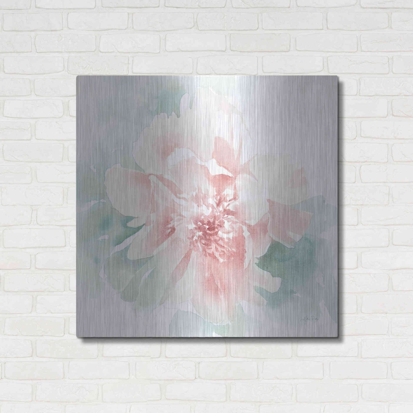 Luxe Metal Art 'Poetic Blooming II Pink' by Katrina Pete, Metal Wall Art,36x36