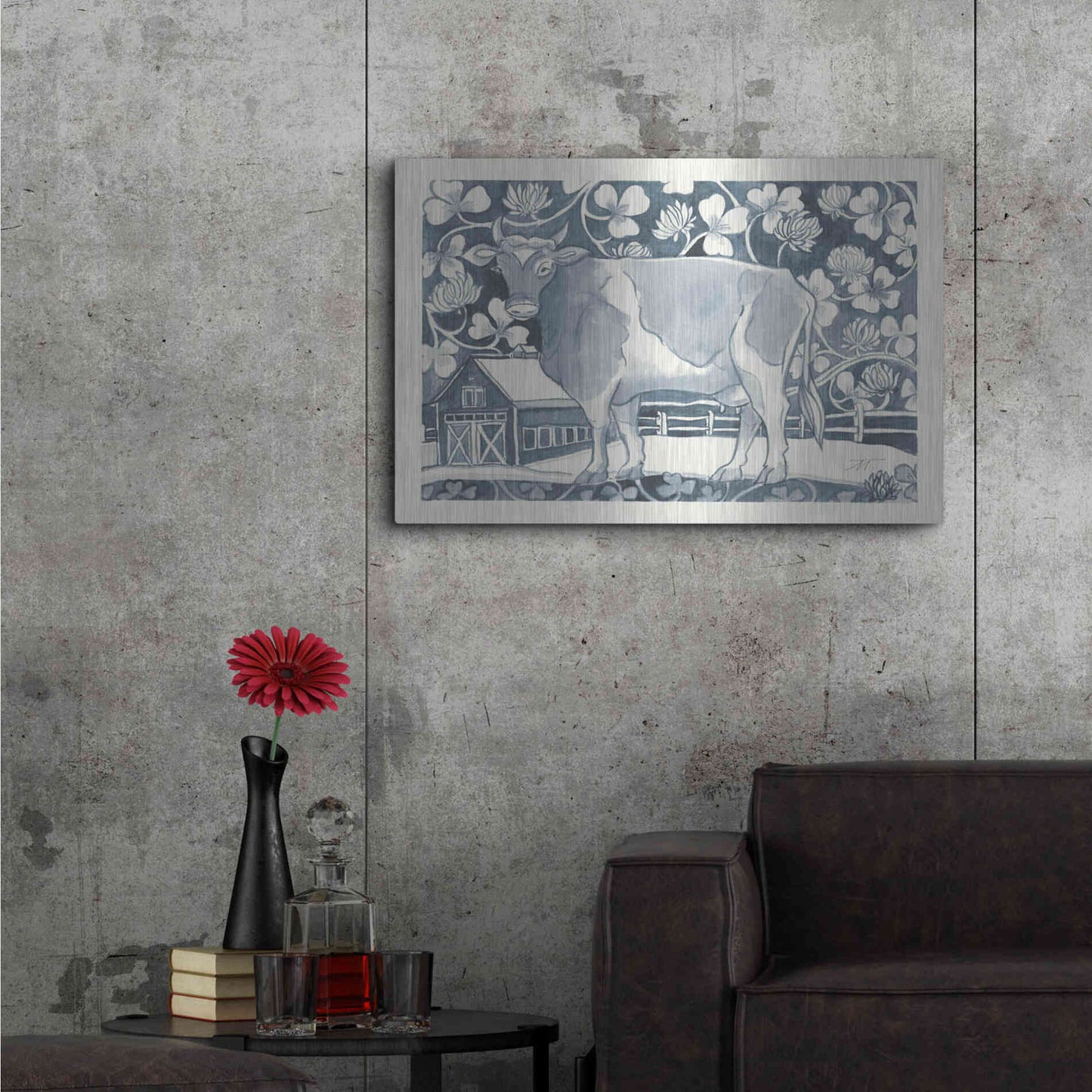 Luxe Metal Art 'Farm Life II v2' by Miranda Thomas, Metal Wall Art,36x24