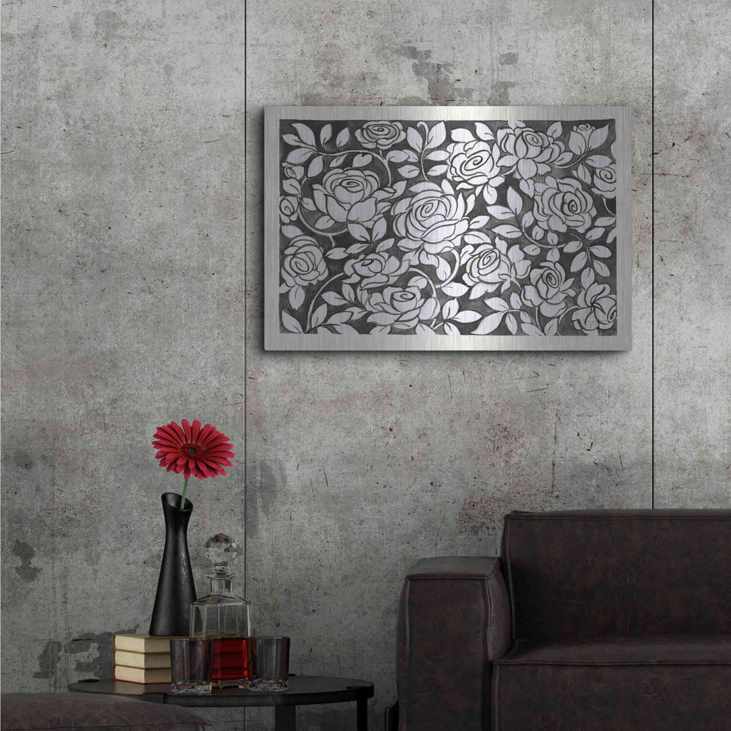 Luxe Metal Art 'Farm Life VII Black' by Miranda Thomas, Metal Wall Art,36x24
