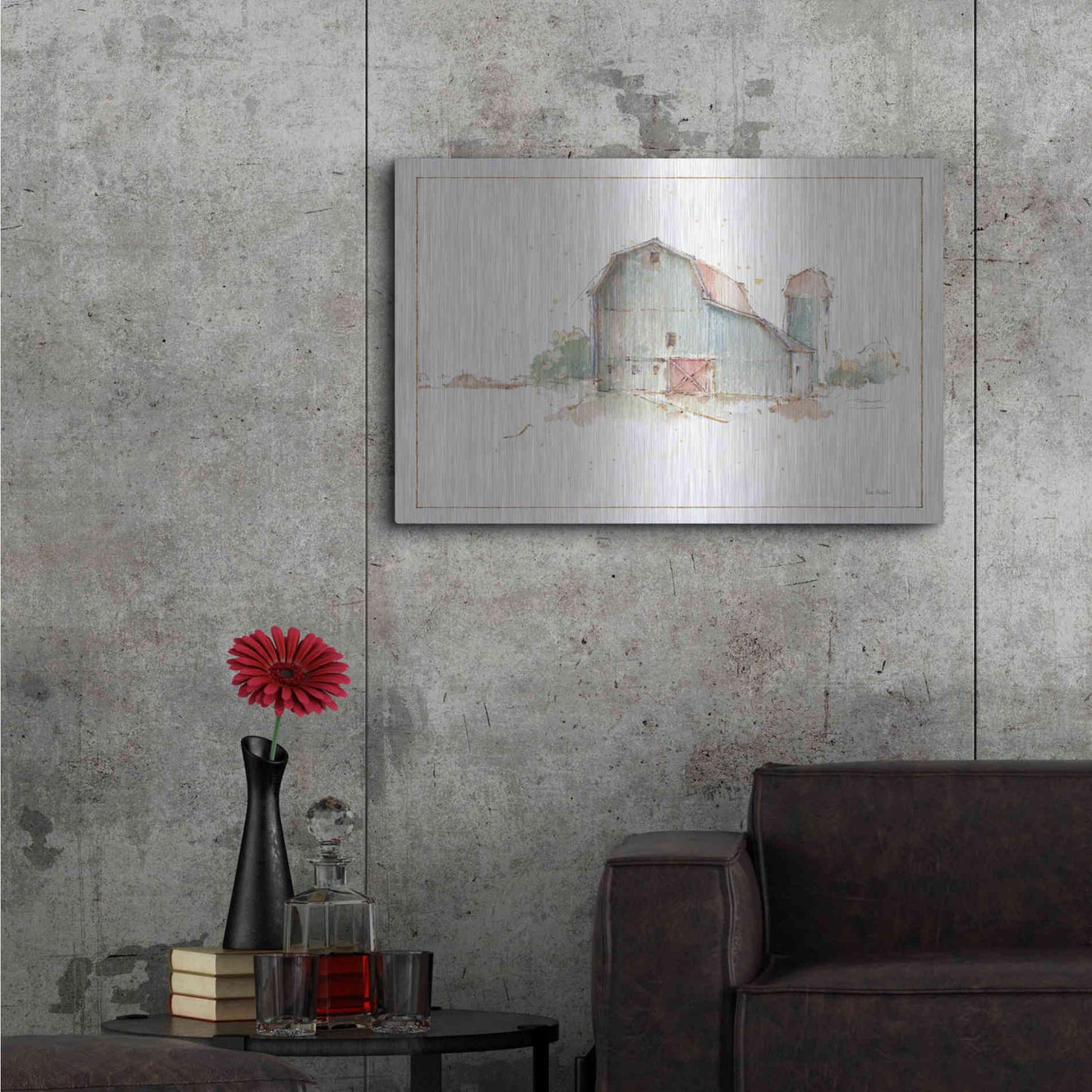 Luxe Metal Art 'Farm Friends XIV Barn' by Lisa Audit, Metal Wall Art,,36x24