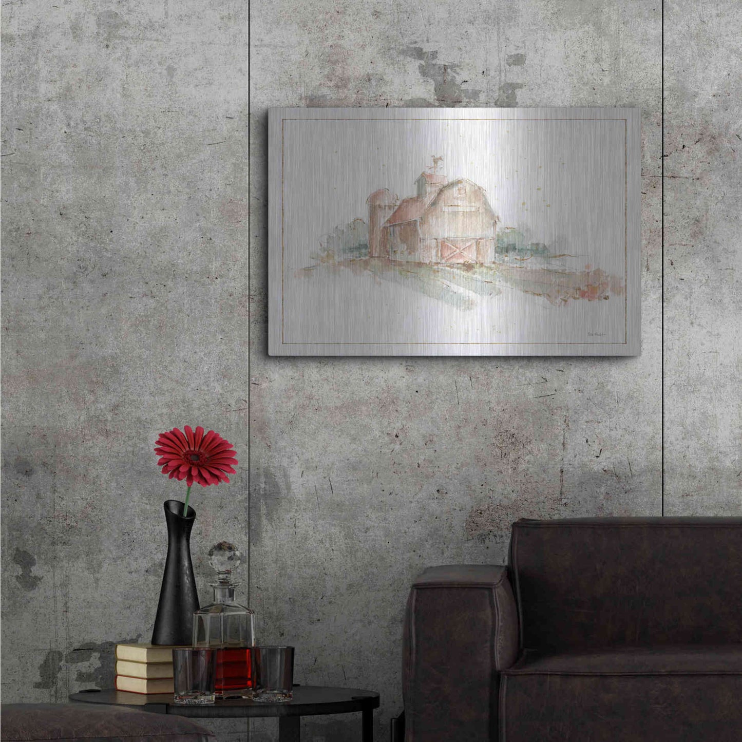 Luxe Metal Art 'Farm Friends XV Barn' by Lisa Audit, Metal Wall Art,,36x24