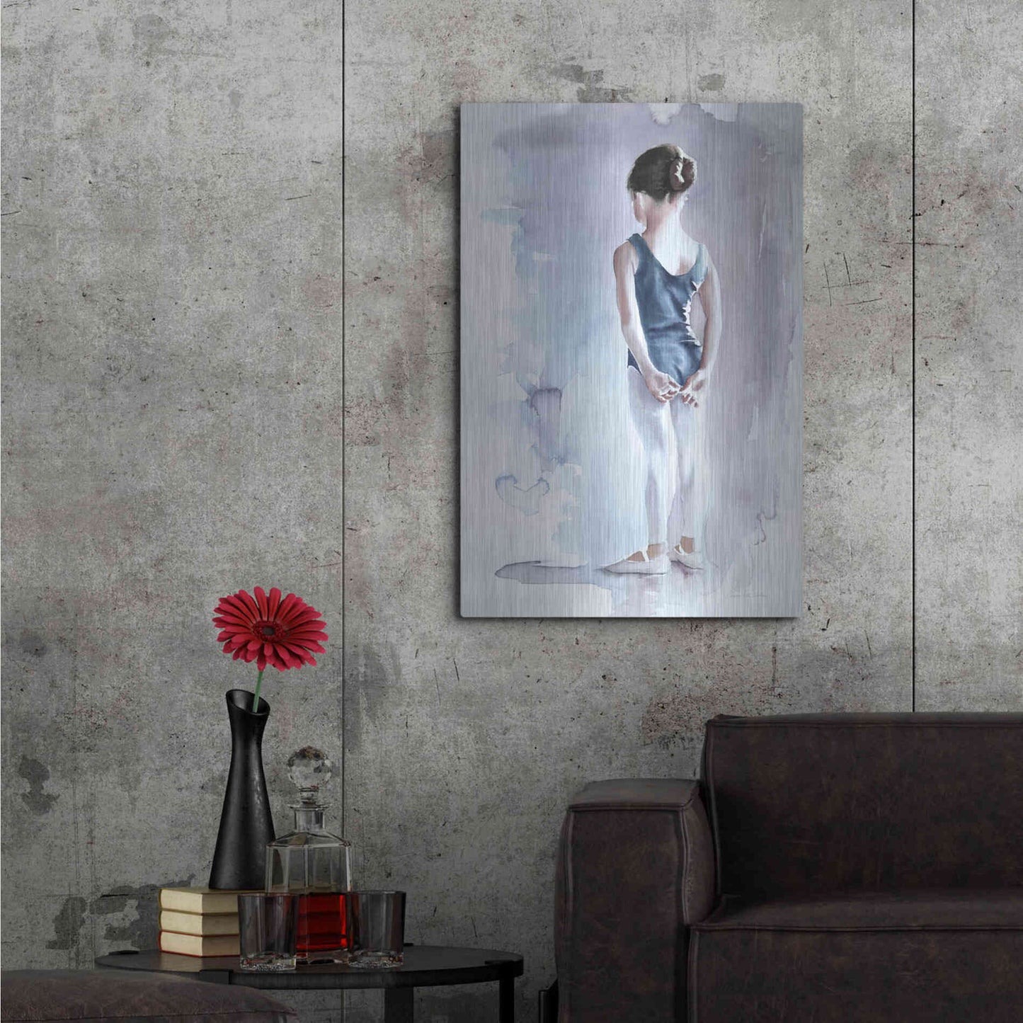 Luxe Metal Art 'First Day At Ballet' by Aimee Del Valle, Metal Wall Art,24x36