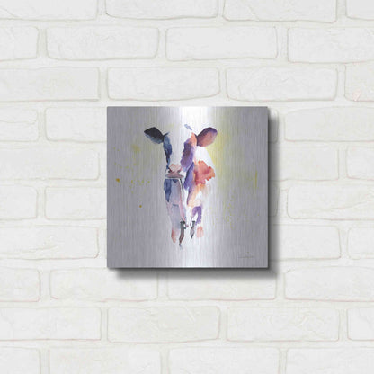 Luxe Metal Art 'Holstein II' by Alan Majchrowicz, Metal Wall Art,12x12