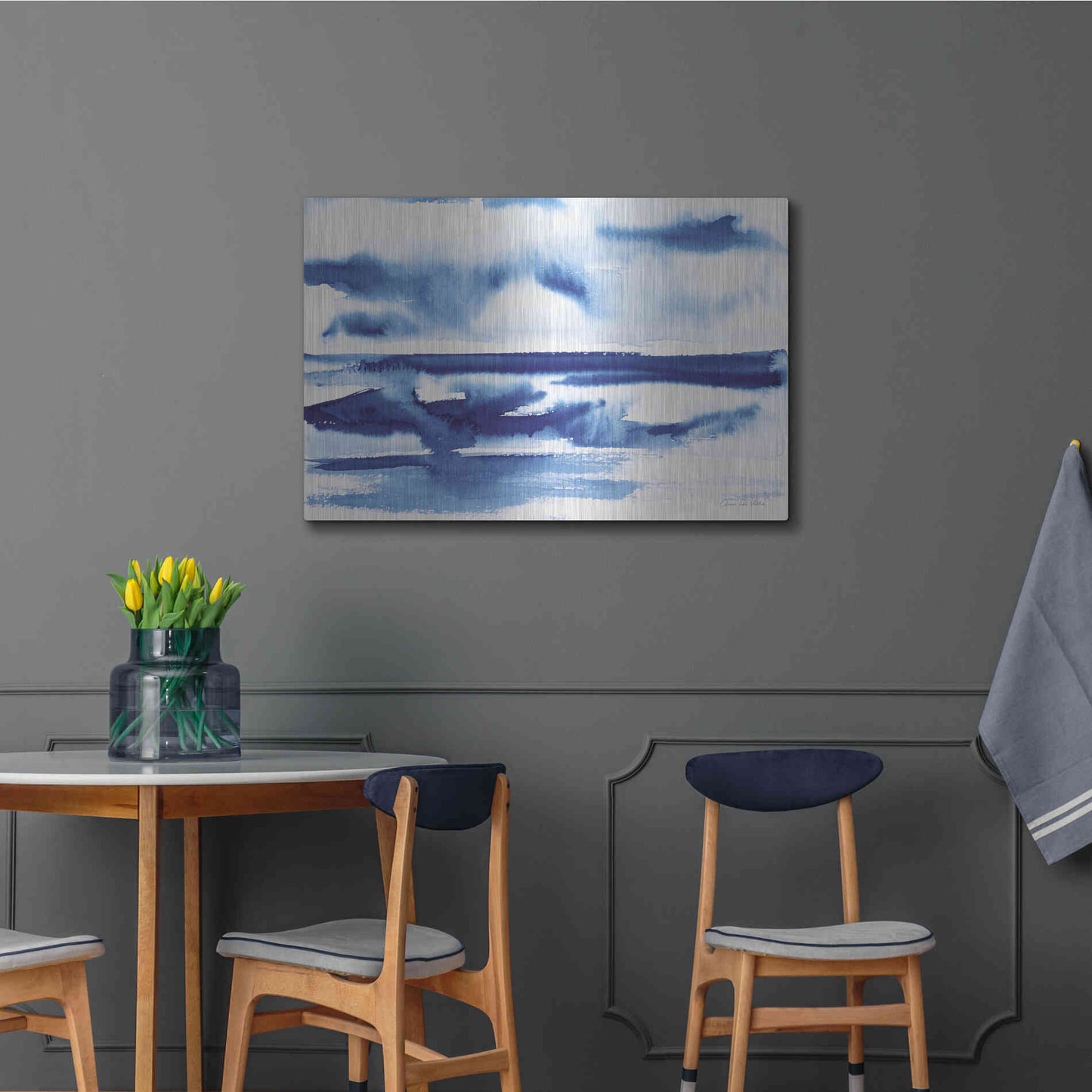 Luxe Metal Art 'Ocean Blue II' by Alan Majchrowicz, Metal Wall Art,36x24