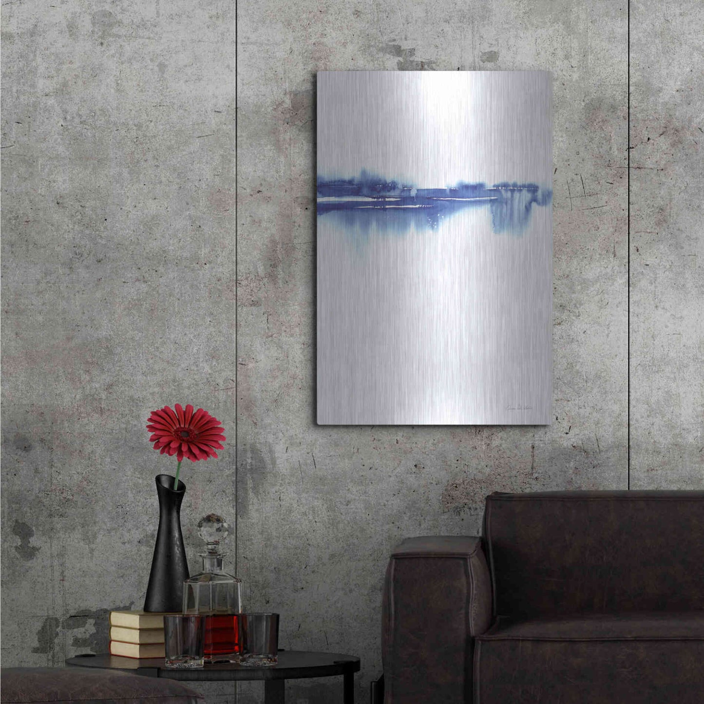 Luxe Metal Art 'Blue Horizon II' by Alan Majchrowicz, Metal Wall Art,24x36