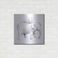 Luxe Metal Art 'Baby Elephant Love III' by Alan Majchrowicz, Metal Wall Art,24x24