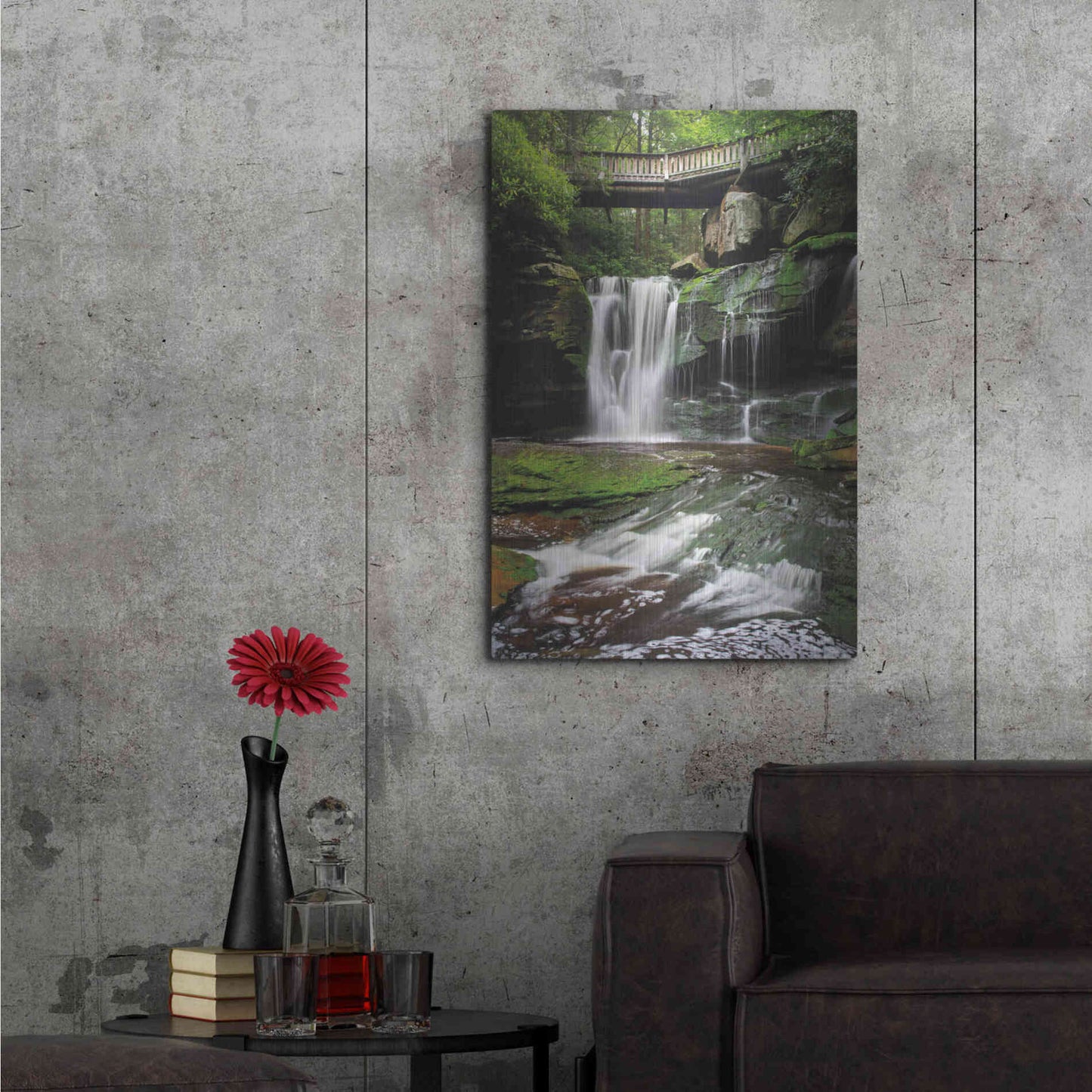 Luxe Metal Art 'Elakala Falls West I' by Alan Majchrowicz,Metal Wall Art,24x36
