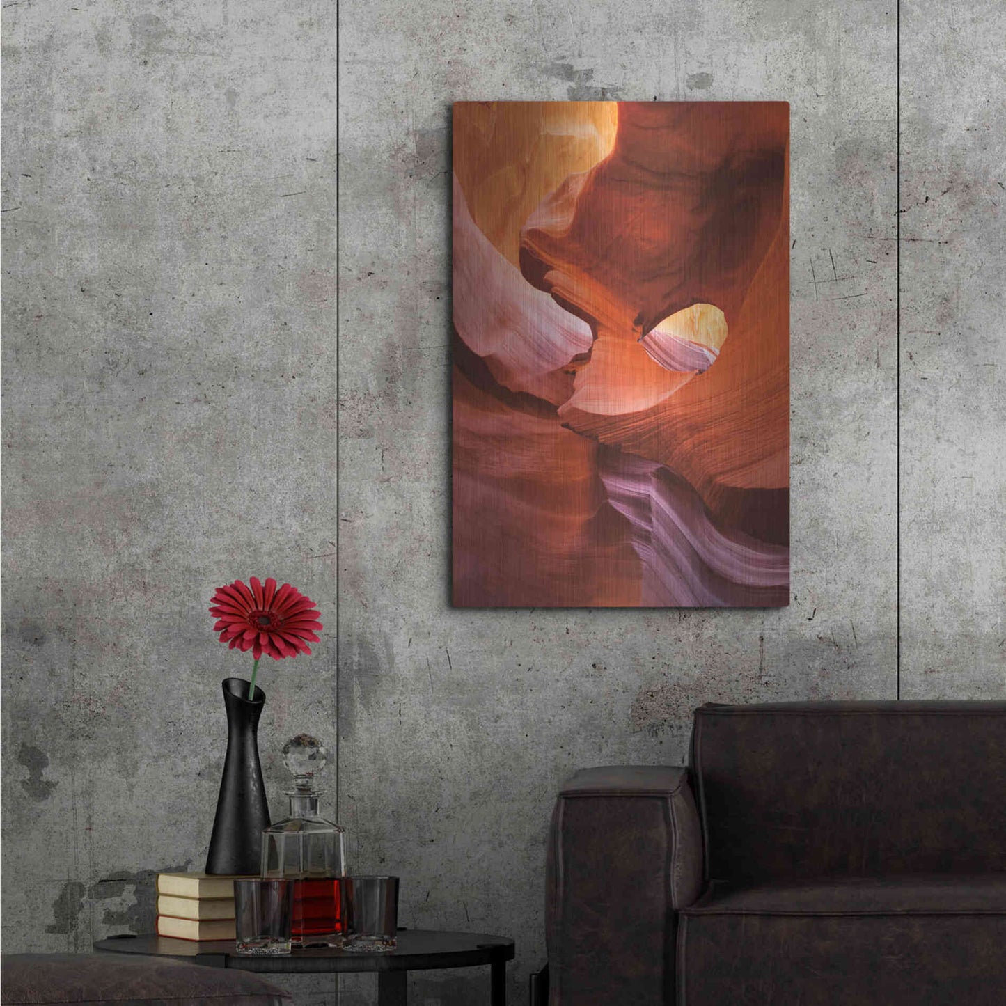 Luxe Metal Art 'Lower Antelope Canyon IV' by Alan Majchrowicz,Metal Wall Art,24x36