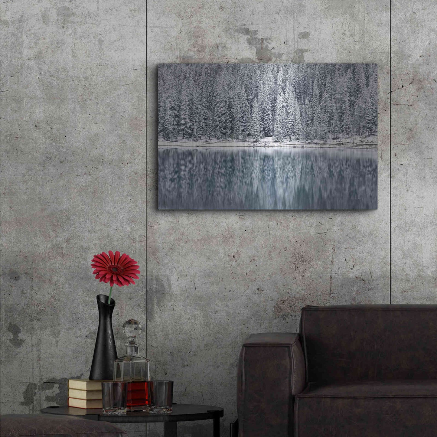 Luxe Metal Art 'Winter Reflections' by Alan Majchrowicz,Metal Wall Art,36x24
