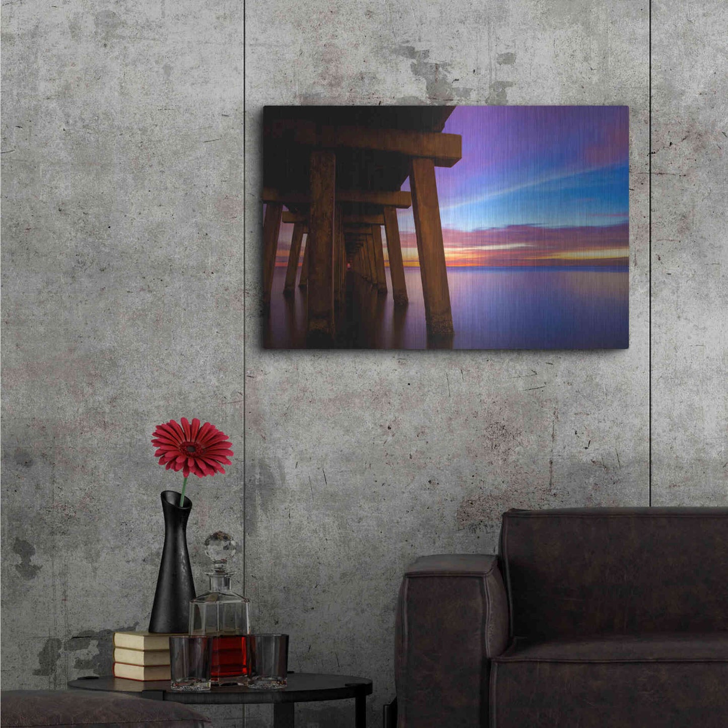 Luxe Metal Art 'Under the Bridge' by Edin Chavez, Metal Wall Art,36x24