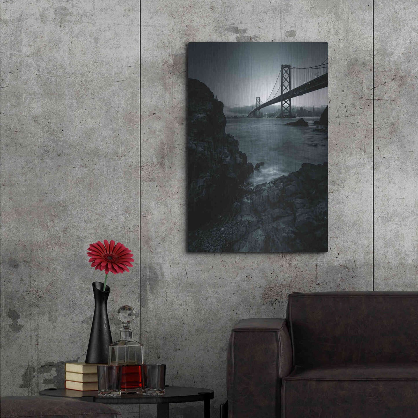 Luxe Metal Art 'Dreaming of San Francisco' by Edin Chavez, Metal Wall Art,24x36