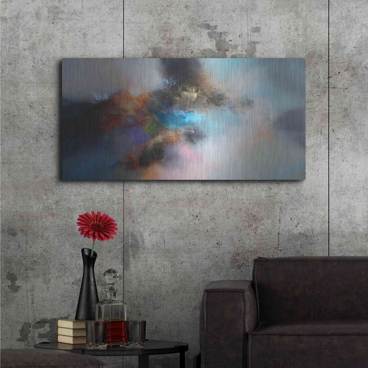 Luxe Metal Art 'Shine' by Eelco Maan, Metal Wall Art,48x24