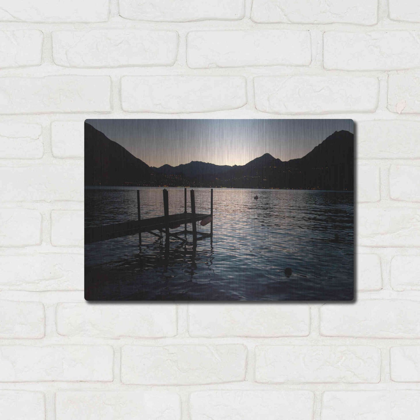 Luxe Metal Art ' Lago Di Como 24' by Robin Vandenabeele, Metal Wall Art,16x12