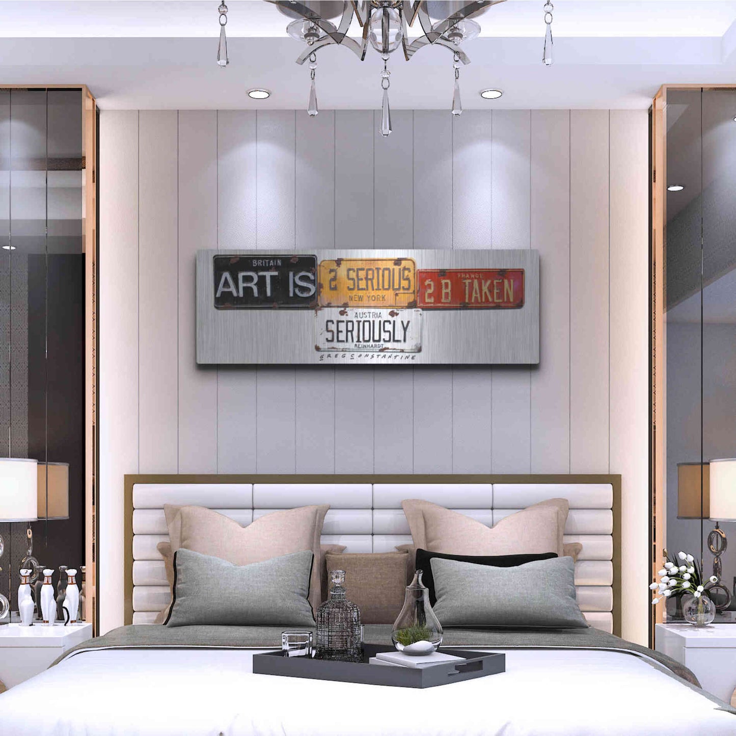 Luxe Metal Art 'Reinhardt Seriously' by Gregory Constantine, Metal Wall Art,48x16