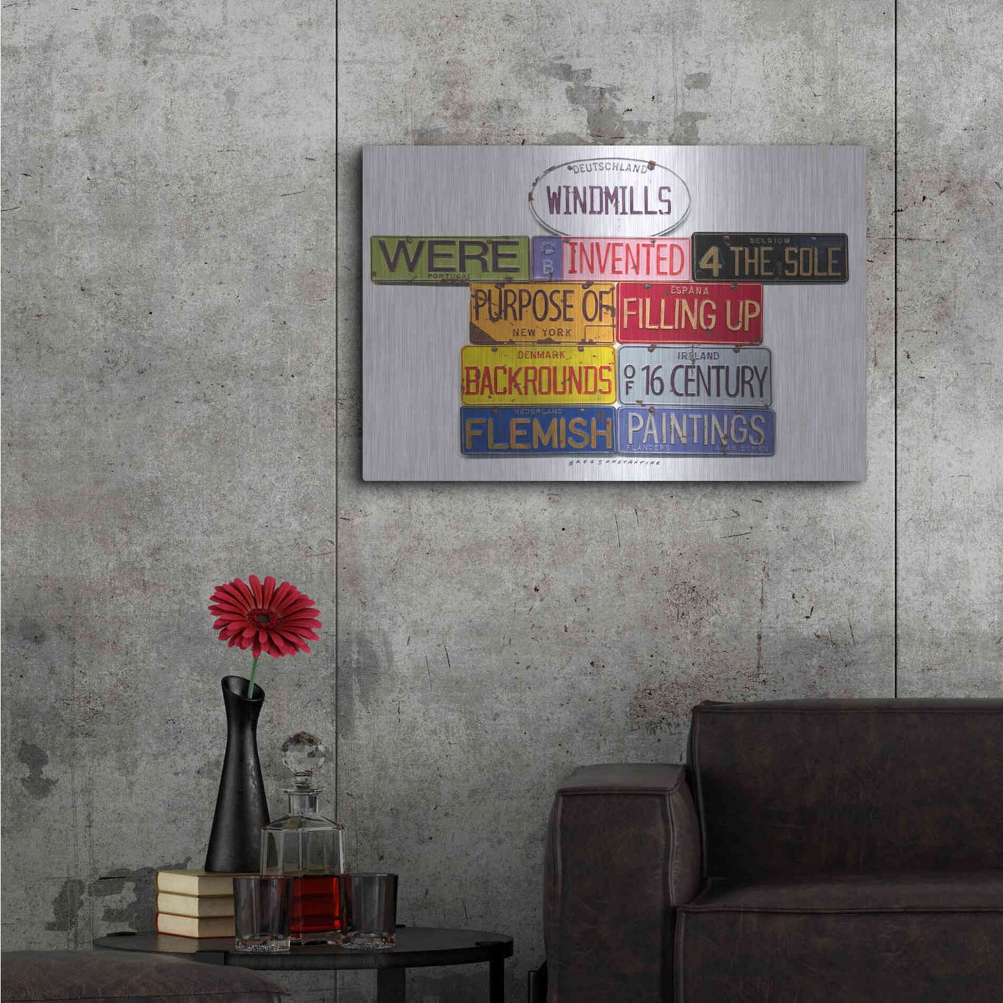 Luxe Metal Art 'Coren Windmills' by Gregory Constantine, Metal Wall Art,36x24