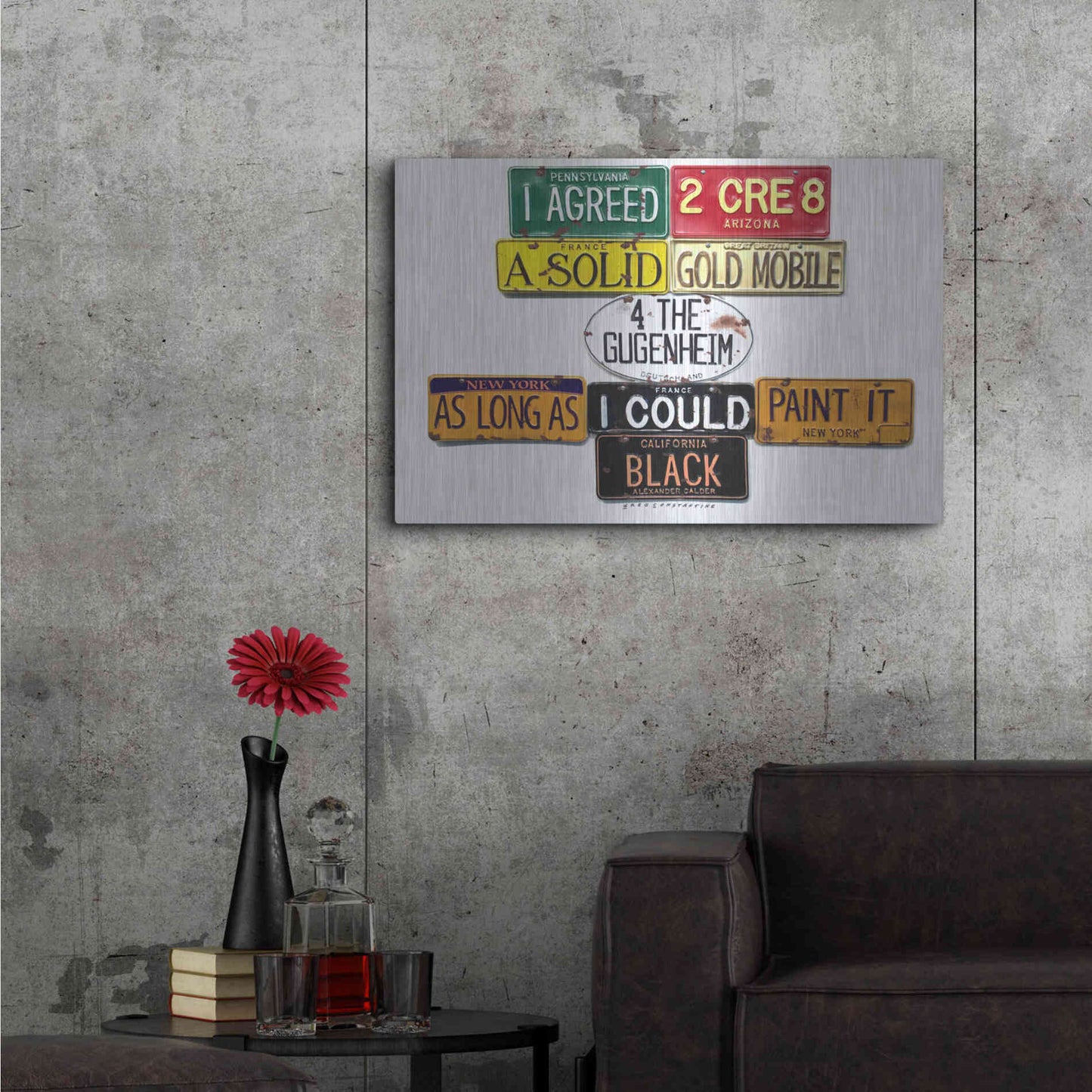 Luxe Metal Art 'Calder Gold Mobile' by Gregory Constantine, Metal Wall Art,36x24