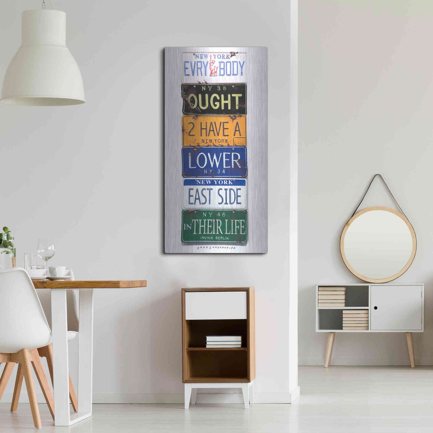 Luxe Metal Art 'Berlin Lower East Side' by Gregory Constantine, Metal Wall Art,24x48