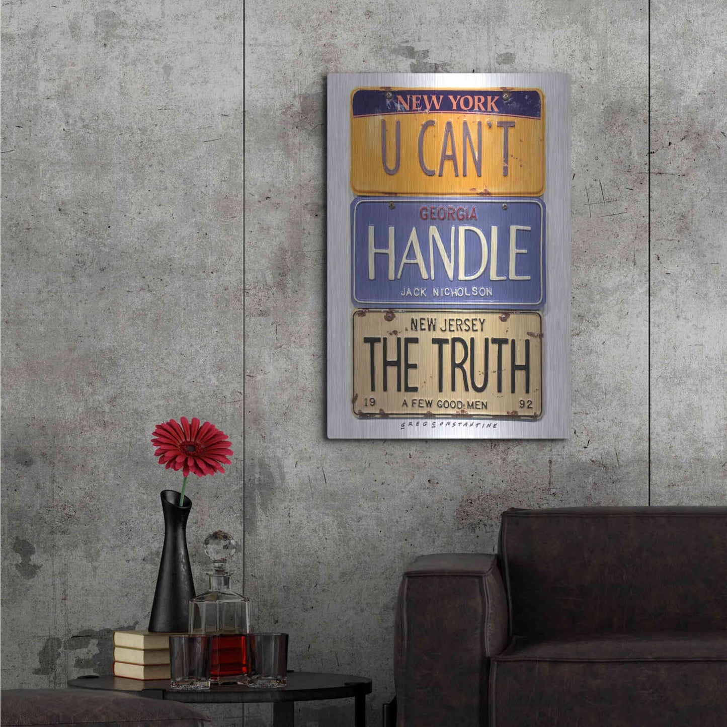 Luxe Metal Art 'Nicholson Truth' by Gregory Constantine, Metal Wall Art,24x36
