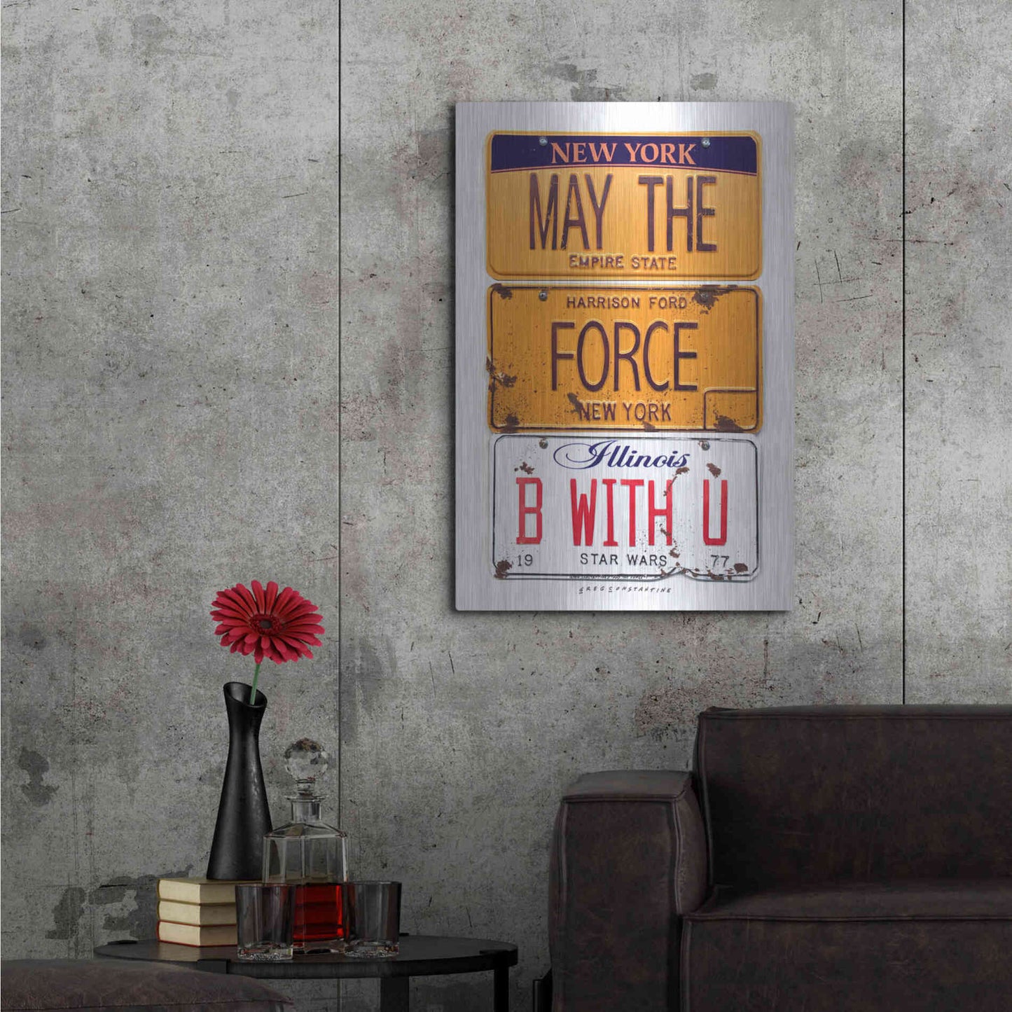 Luxe Metal Art 'Ford May The Force' by Gregory Constantine, Metal Wall Art,24x36
