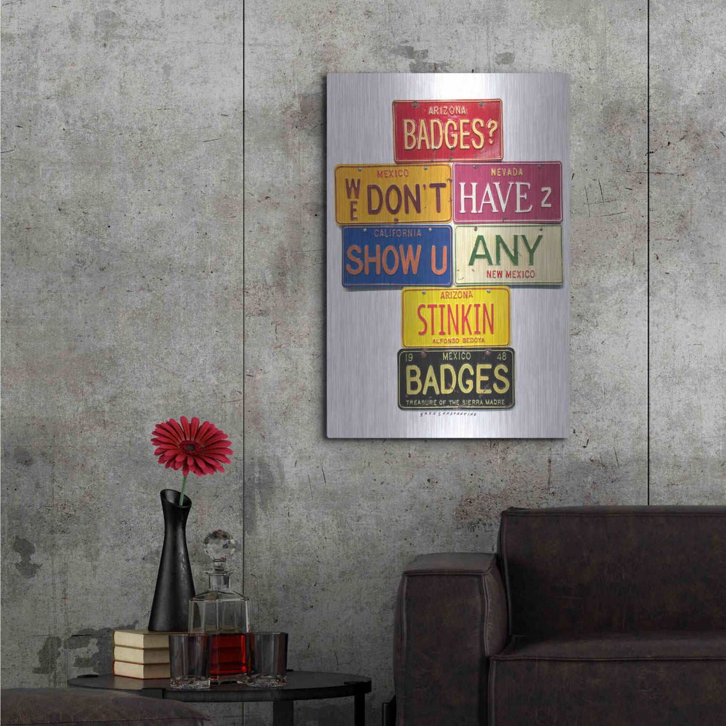 Luxe Metal Art 'Bedoya Badges' by Gregory Constantine, Metal Wall Art,24x36