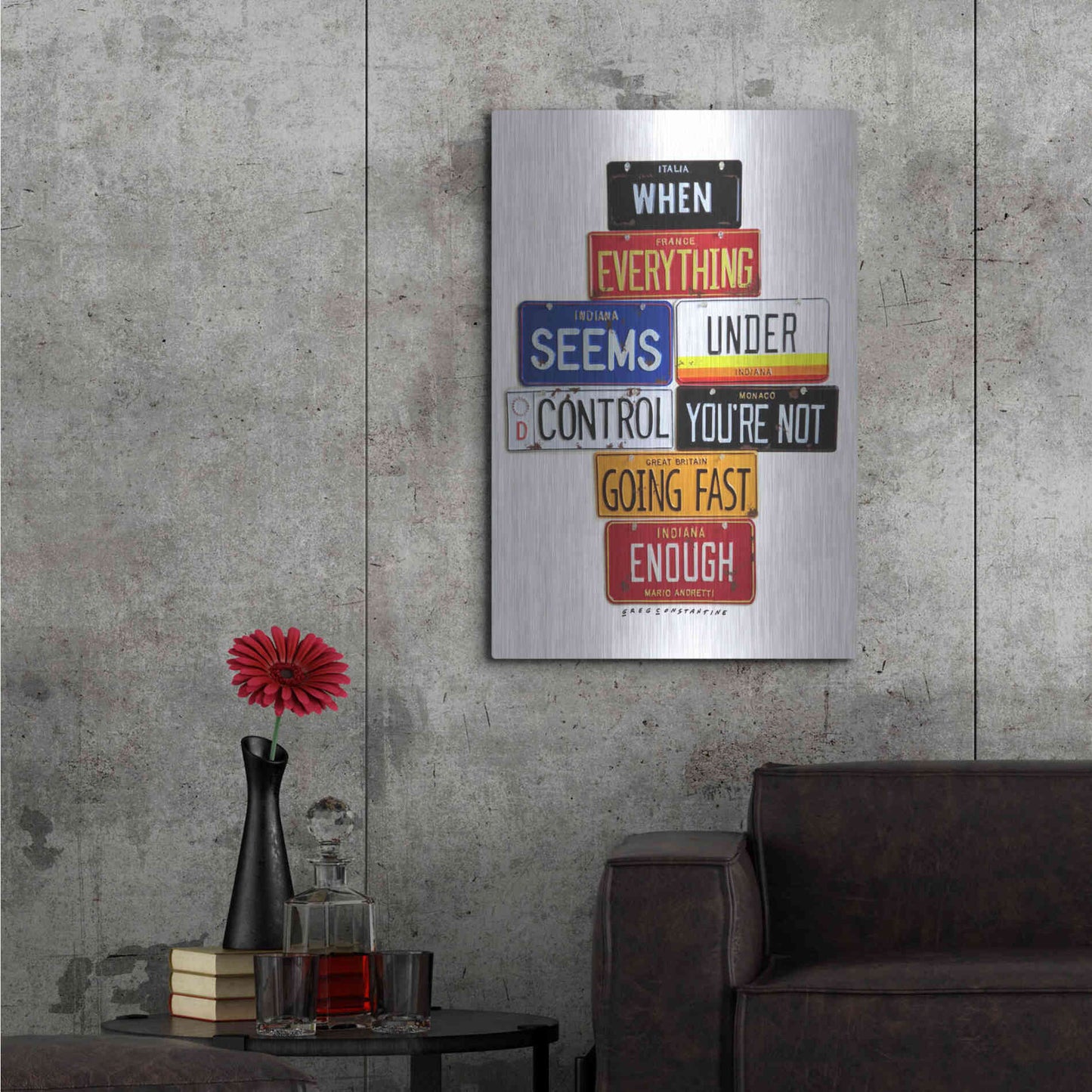 Luxe Metal Art 'Not Fast Enough' by Gregory Constantine, Metal Wall Art,24x36