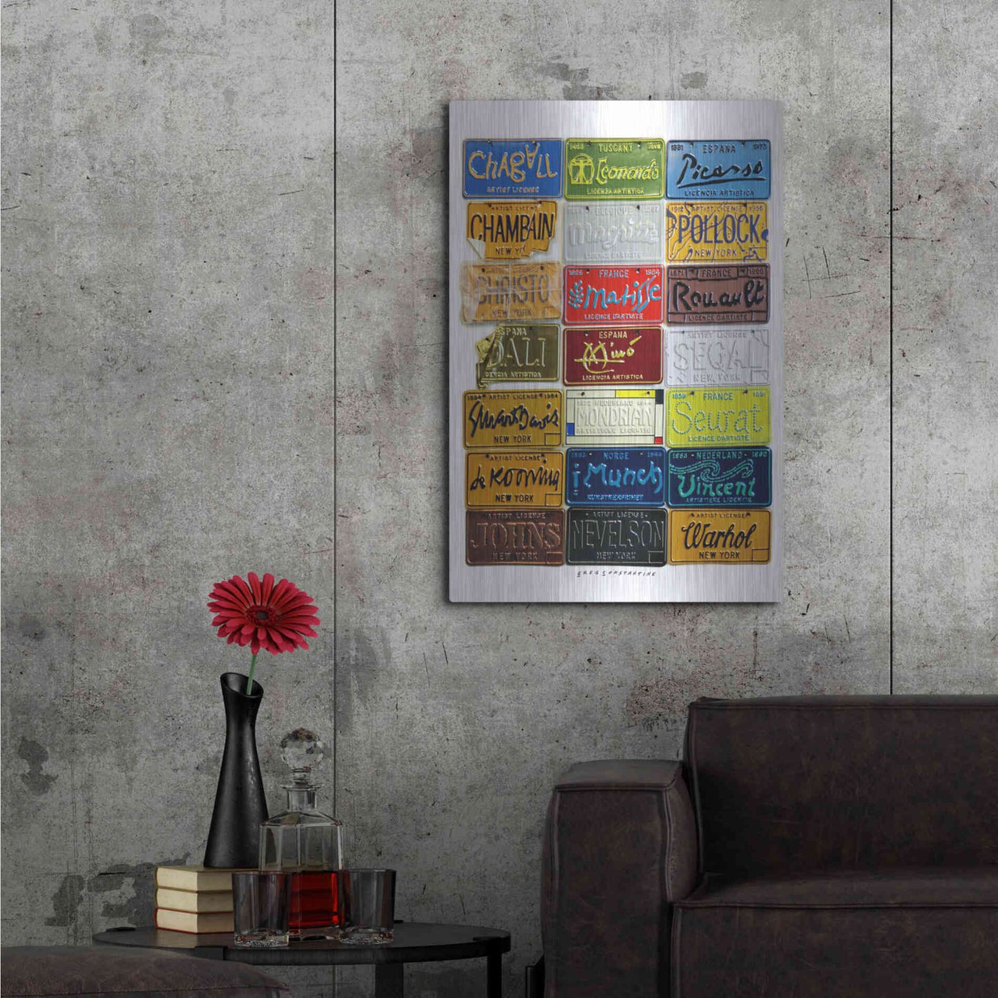 Luxe Metal Art '21 Multiples' by Gregory Constantine, Metal Wall Art,24x36