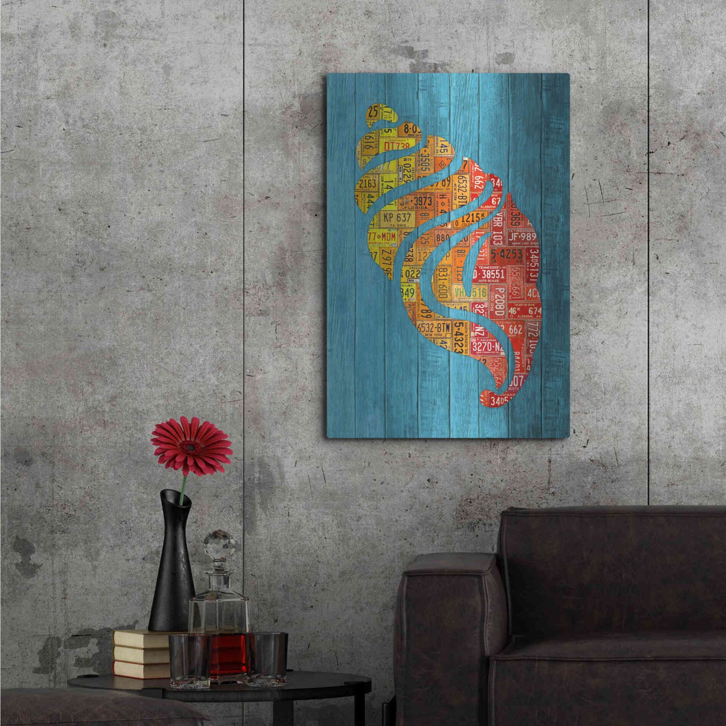 Luxe Metal Art 'Seashell' by Design Turnpike, Metal Wall Art,24x36