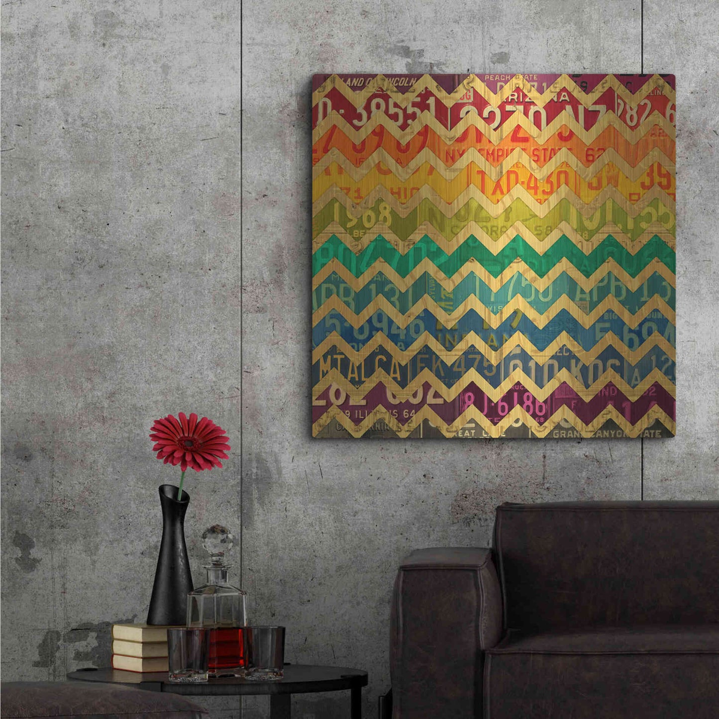 Luxe Metal Art 'Patterns In The Road 1' by Design Turnpike, Metal Wall Art,36x36