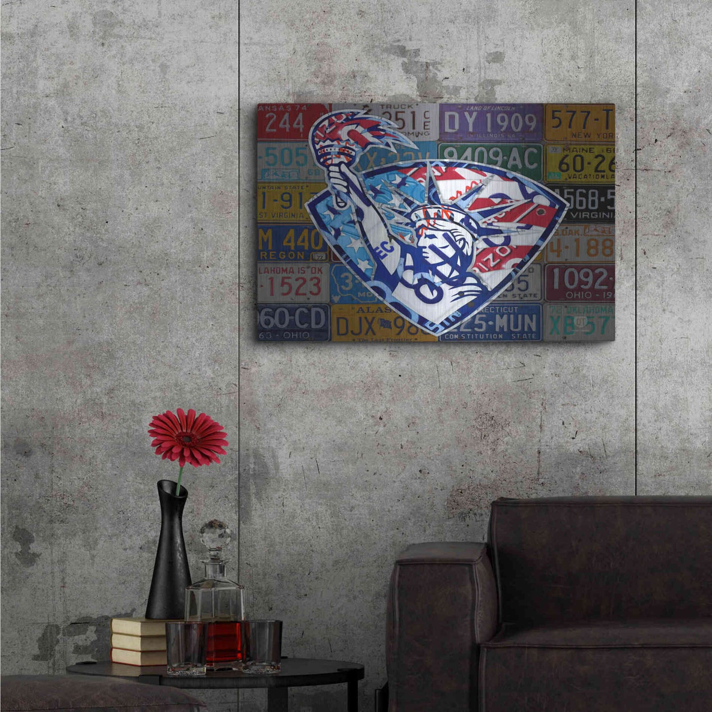 Luxe Metal Art 'Liberty' by Design Turnpike, Metal Wall Art,36x24