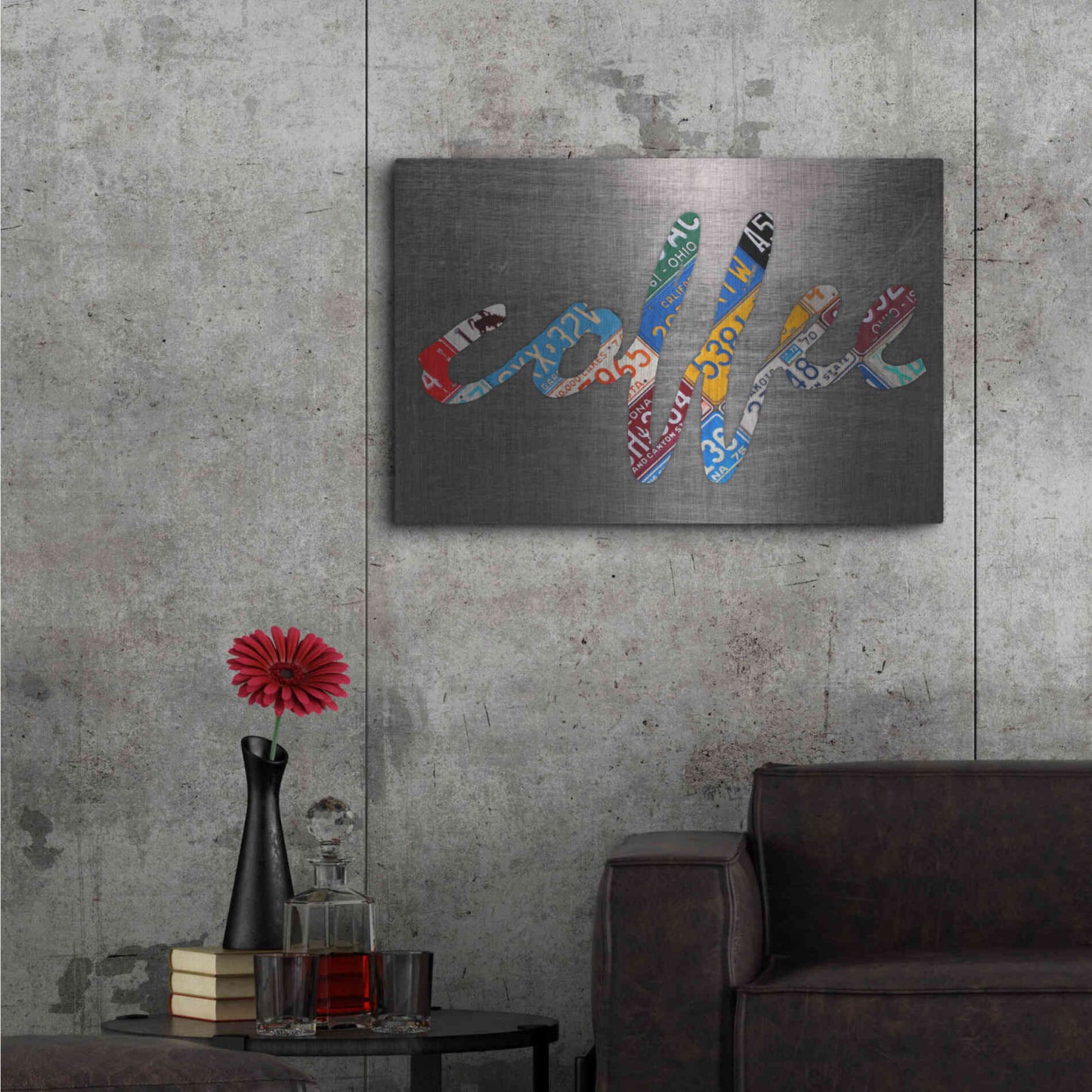 Luxe Metal Art 'Coffee Sign Metal' by Design Turnpike, Metal Wall Art,36x24