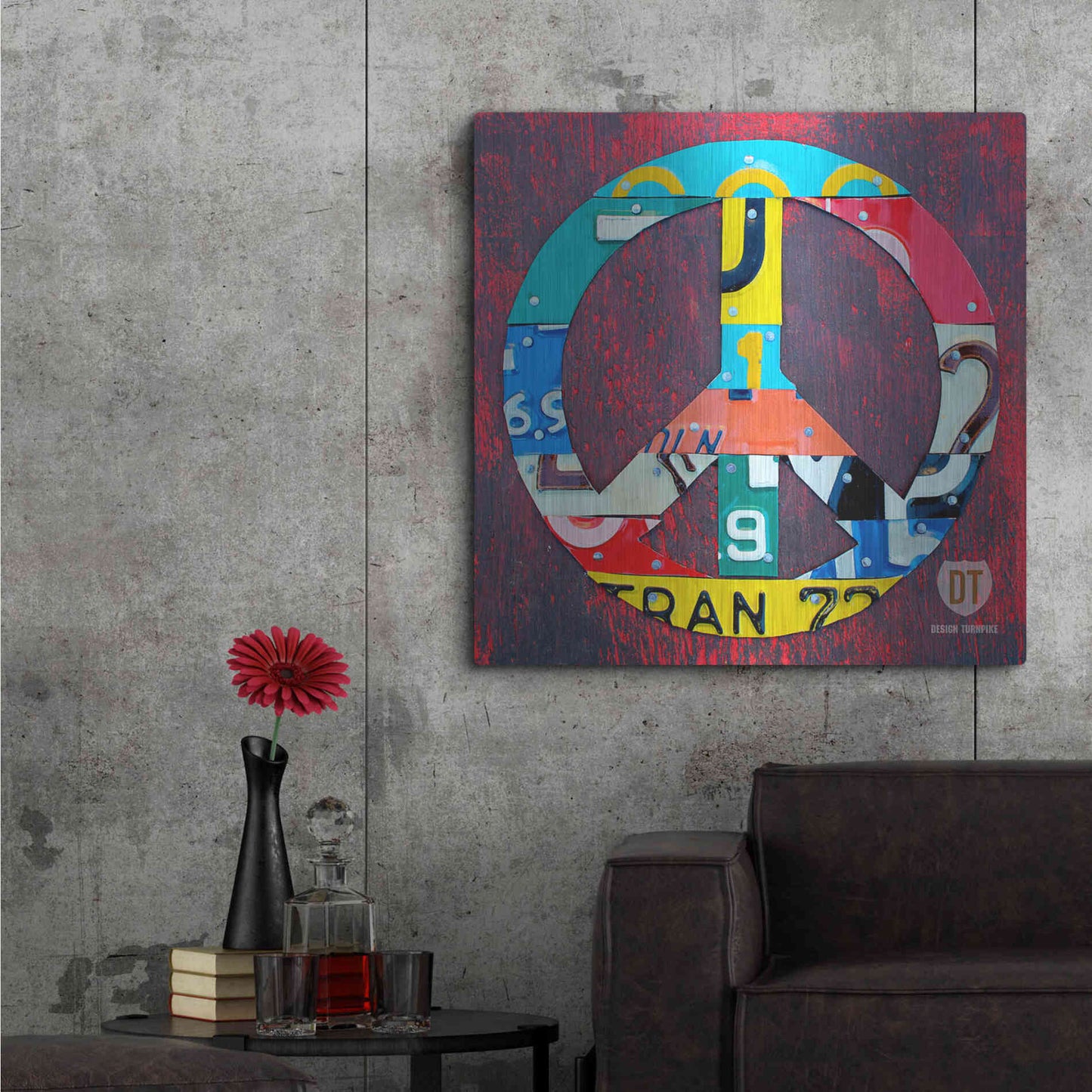 Luxe Metal Art 'Peace' by Design Turnpike, Metal Wall Art,36x36