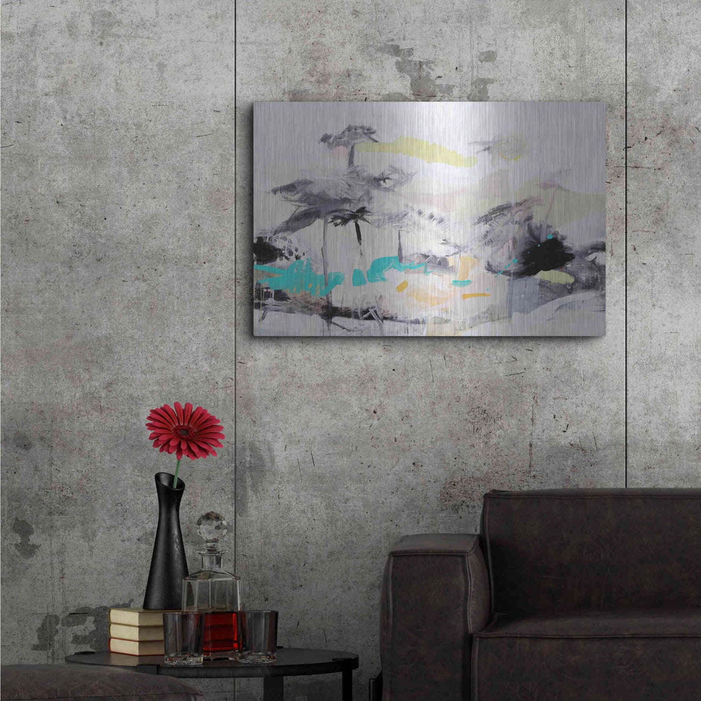 Luxe Metal Art 'Paraiso' by Alba Escayo, Metal Wall Art,36x24