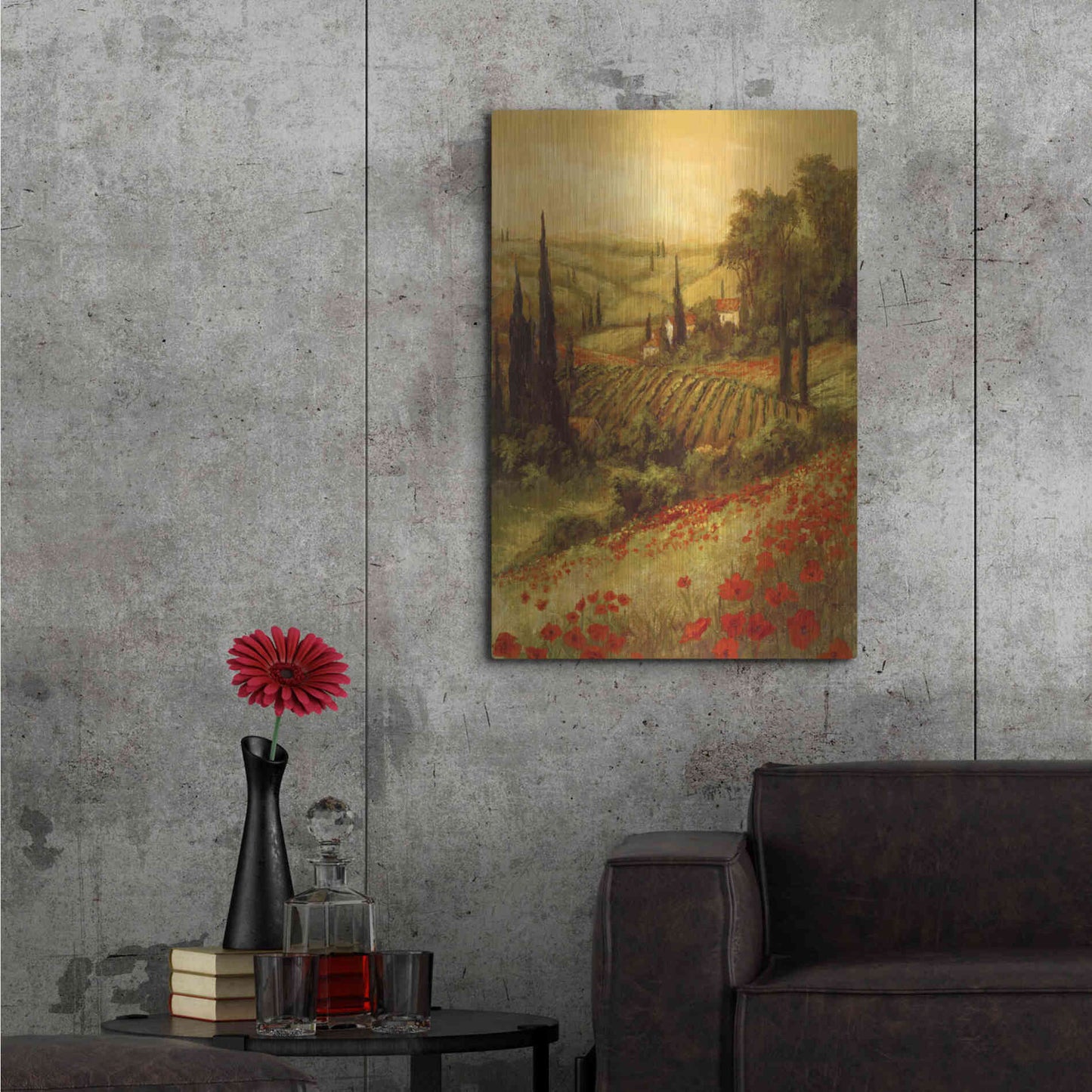 Luxe Metal Art 'Toscano Valley II' by Art Fronckowiak, Metal Wall Art,24x36