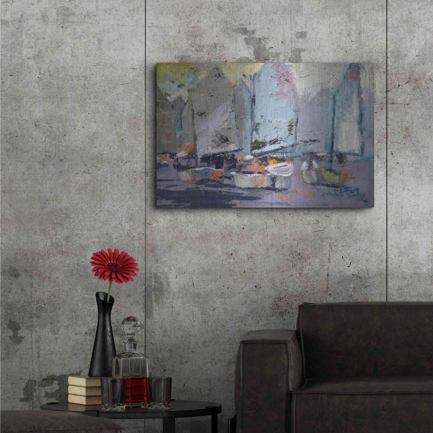 Luxe Metal Art 'Lemon Snickety' by Beth Forst, Metal Wall Art,36x24