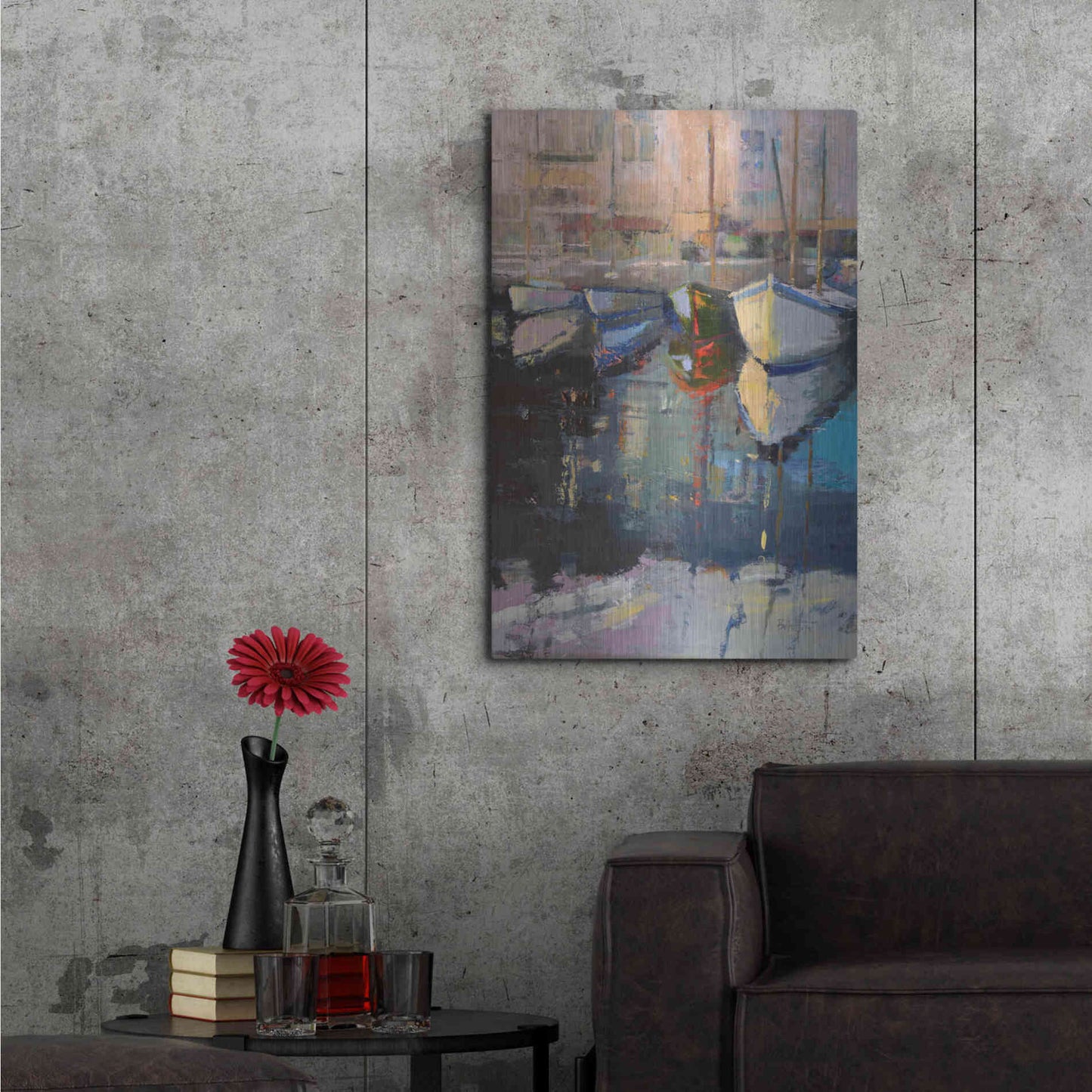 Luxe Metal Art 'Valencia Boats' by Beth Forst, Metal Wall Art,24x36