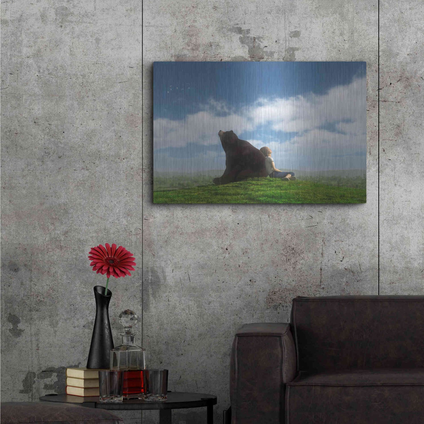 Luxe Metal Art 'Cloud Watchers' by Cynthia Decker, Metal Wall Art,36x24