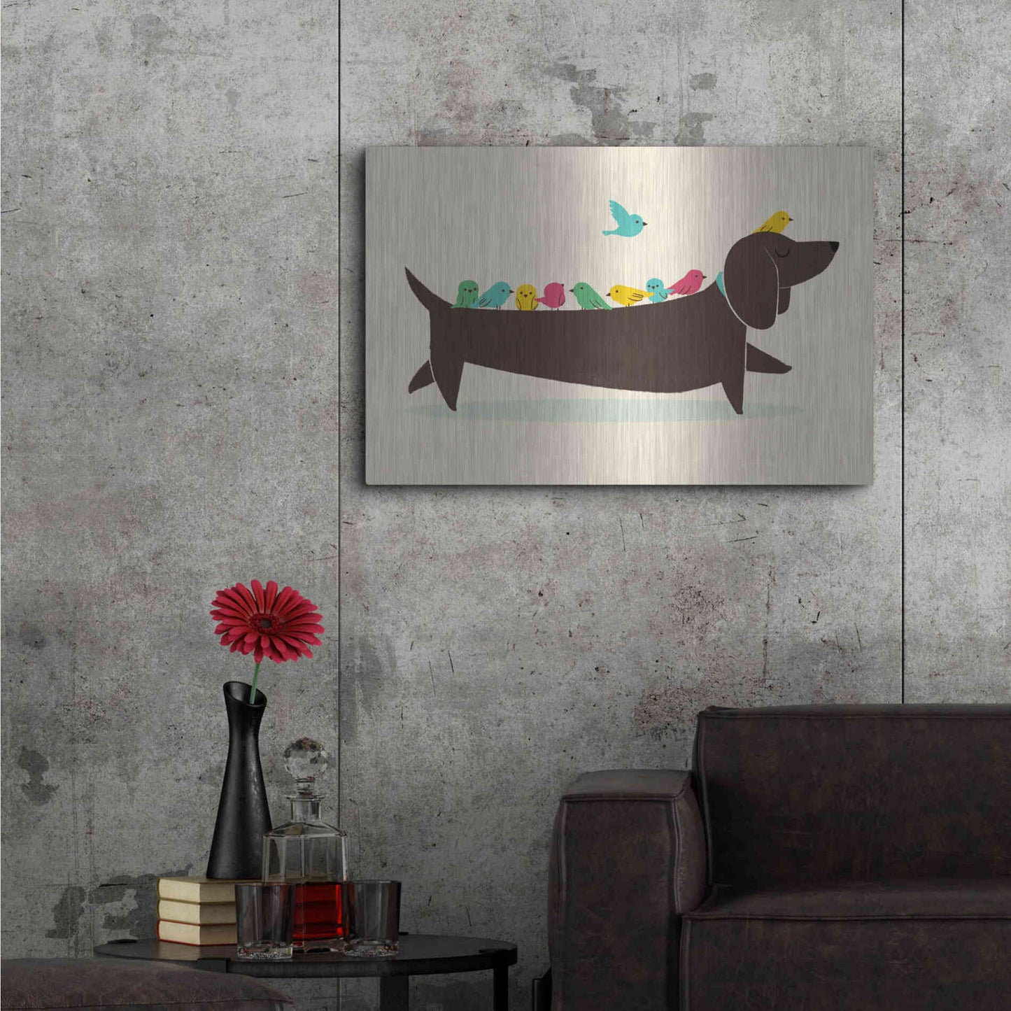 Luxe Metal Art 'Bird Dog' by Jay Fleck, Metal Wall Art,36x24