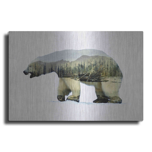 Luxe Metal Art 'Arctic Polar Bear' by Davies Babies, Metal Wall Art