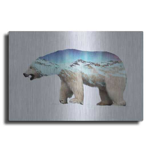 Luxe Metal Art 'The Arctic Polar Bear' by Davies Babies, Metal Wall Art