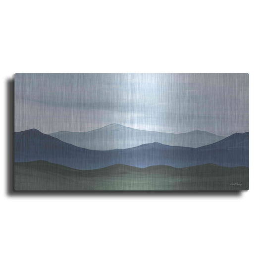 Luxe Metal Art 'Storm Over the Mountains' by April Chavez, Metal Wall Art