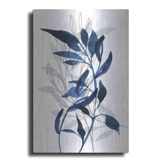 Luxe Metal Art 'Botanical Blues II' by Bluebird Barn, Metal Wall Art