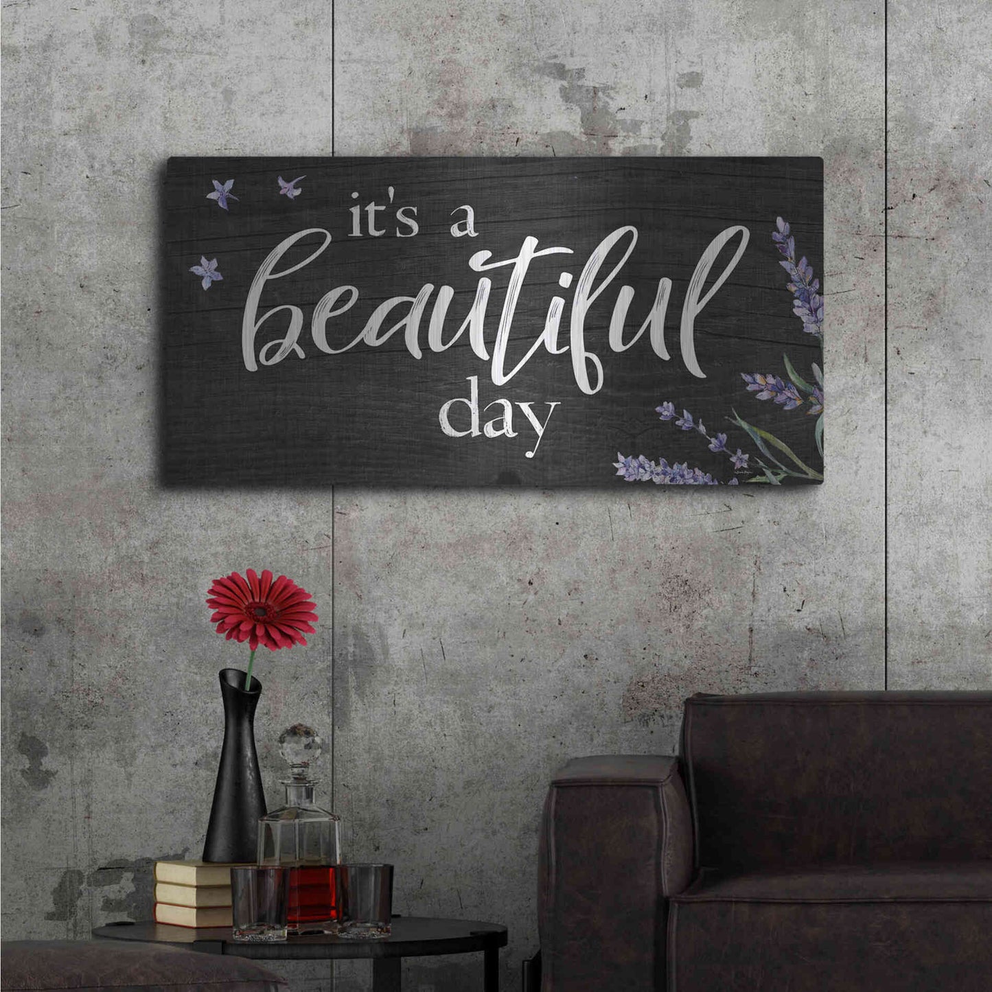 Luxe Metal Art 'It's a Beautiful Day ' by Susie Boyer, Metal Wall Art,48x24